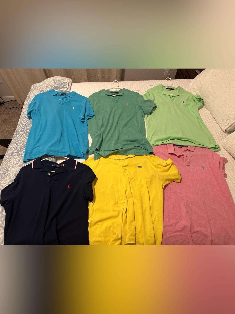 Ralph Lauren & Lacoste Mens Polo Shirt Bundle - Assorted Colors